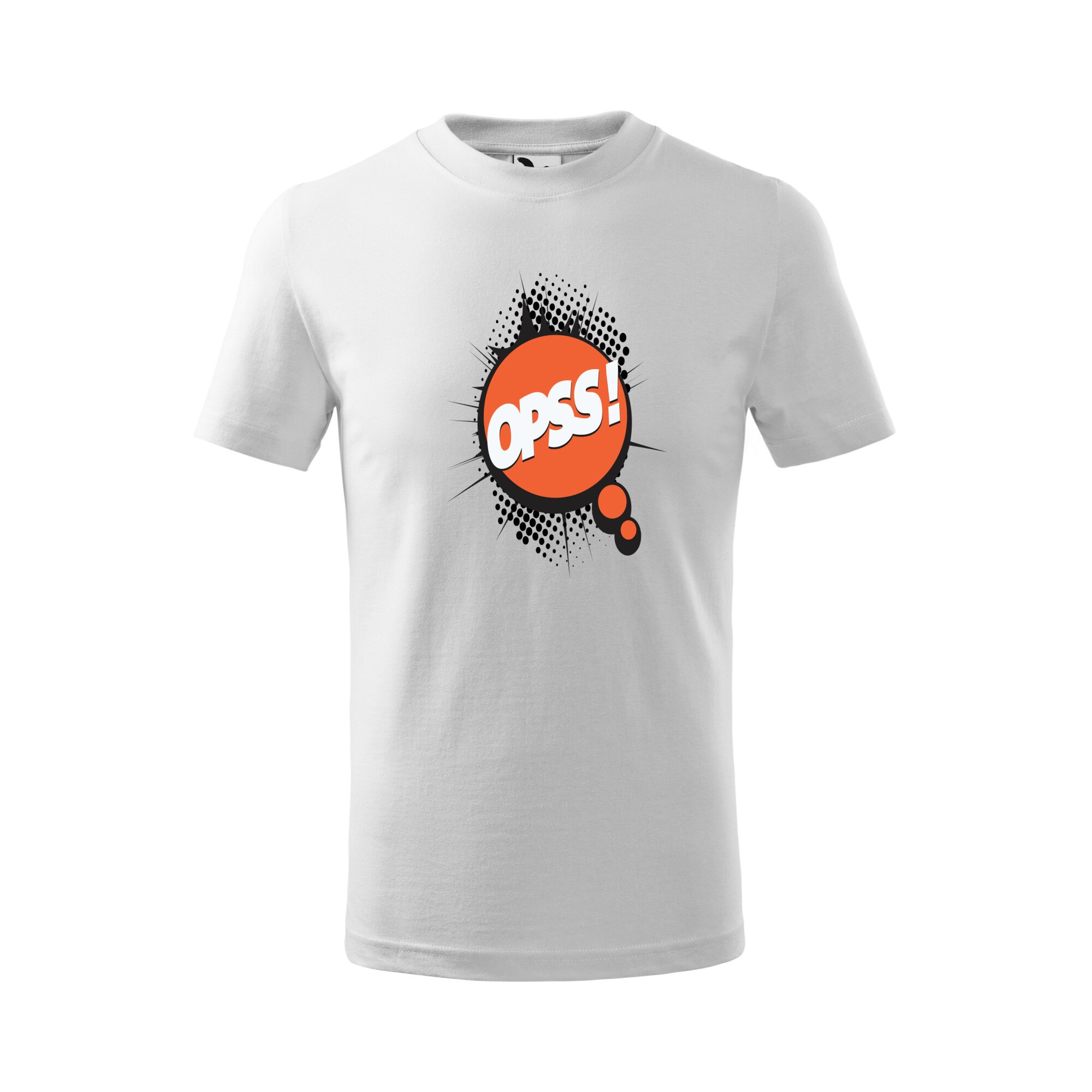 Tricou copii, Malfini, Comic Opss, Alb, 4 ani