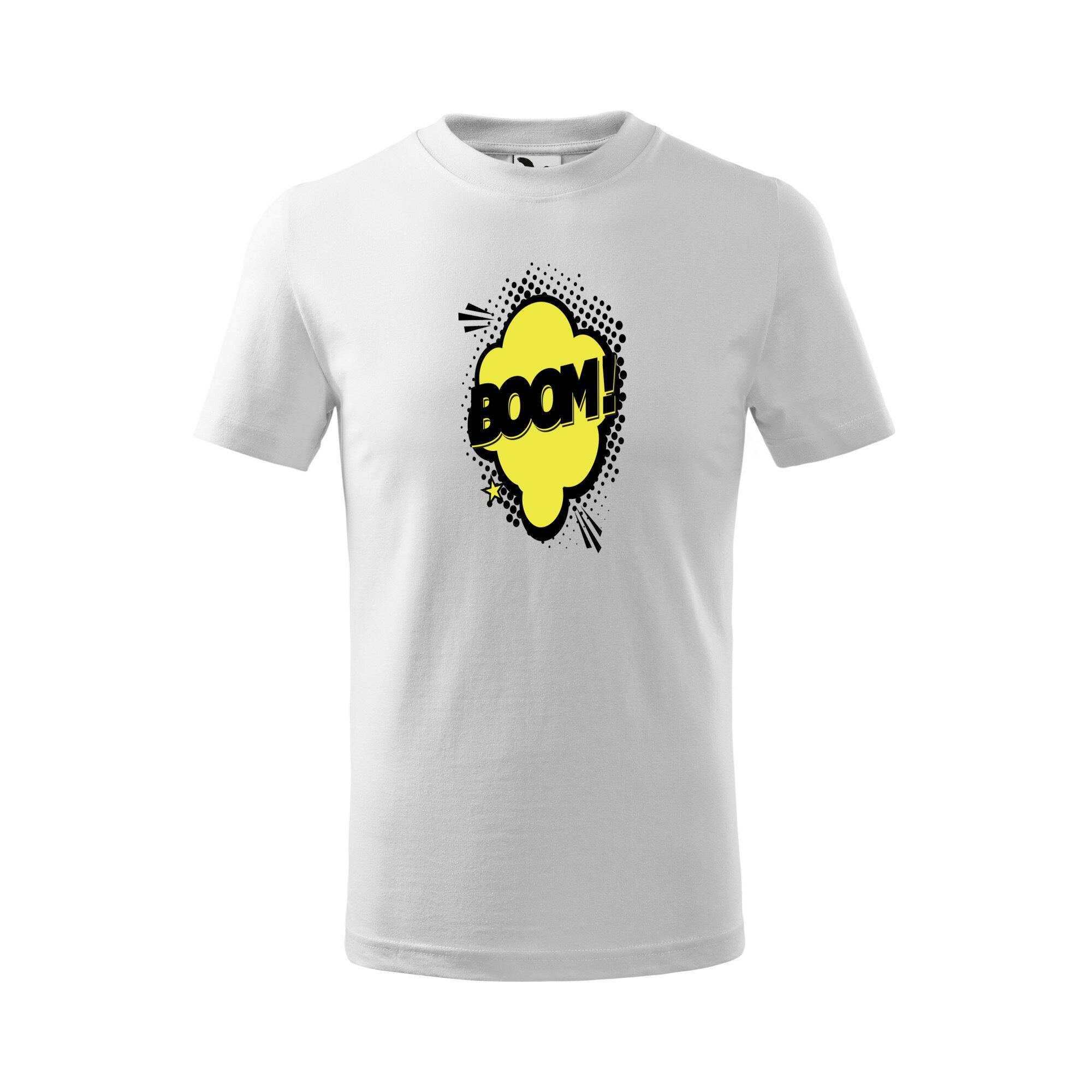 Tricou copii, Malfini, Comic Boom Explosion, Alb, 4 ani