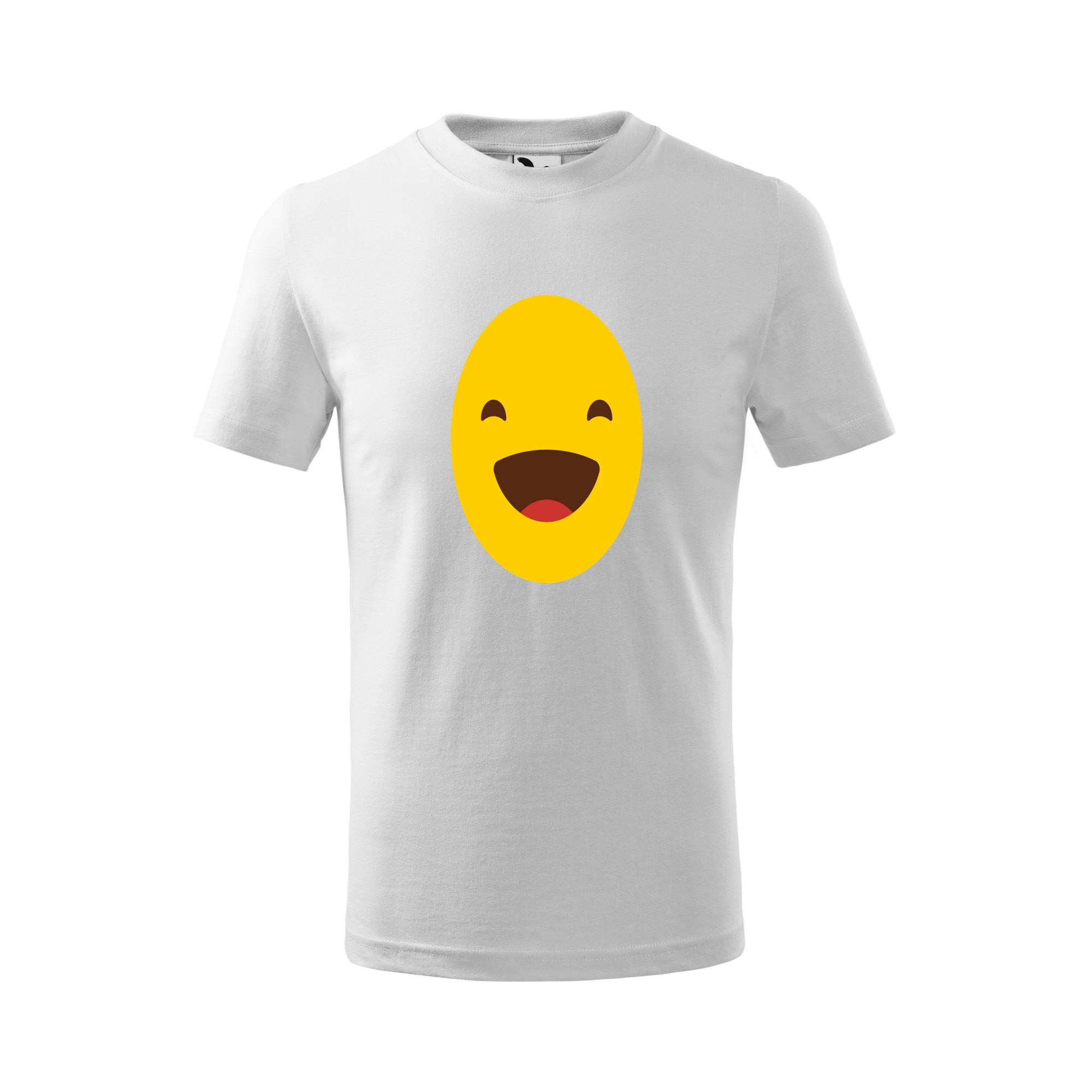 Tricou copii, Malfini, Emoji Smile Mouth Open, Alb, 4 ani