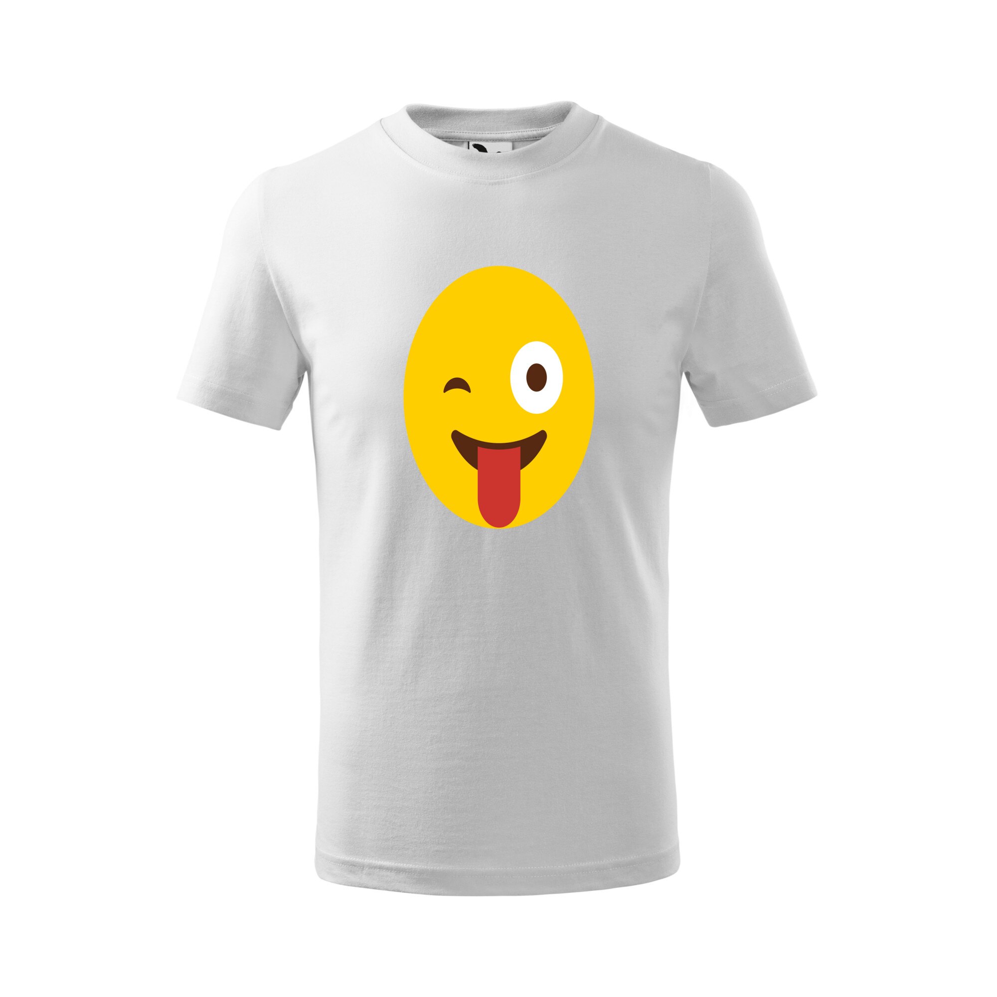 Tricou copii, Malfini, Tongue Out, Alb, 4 ani