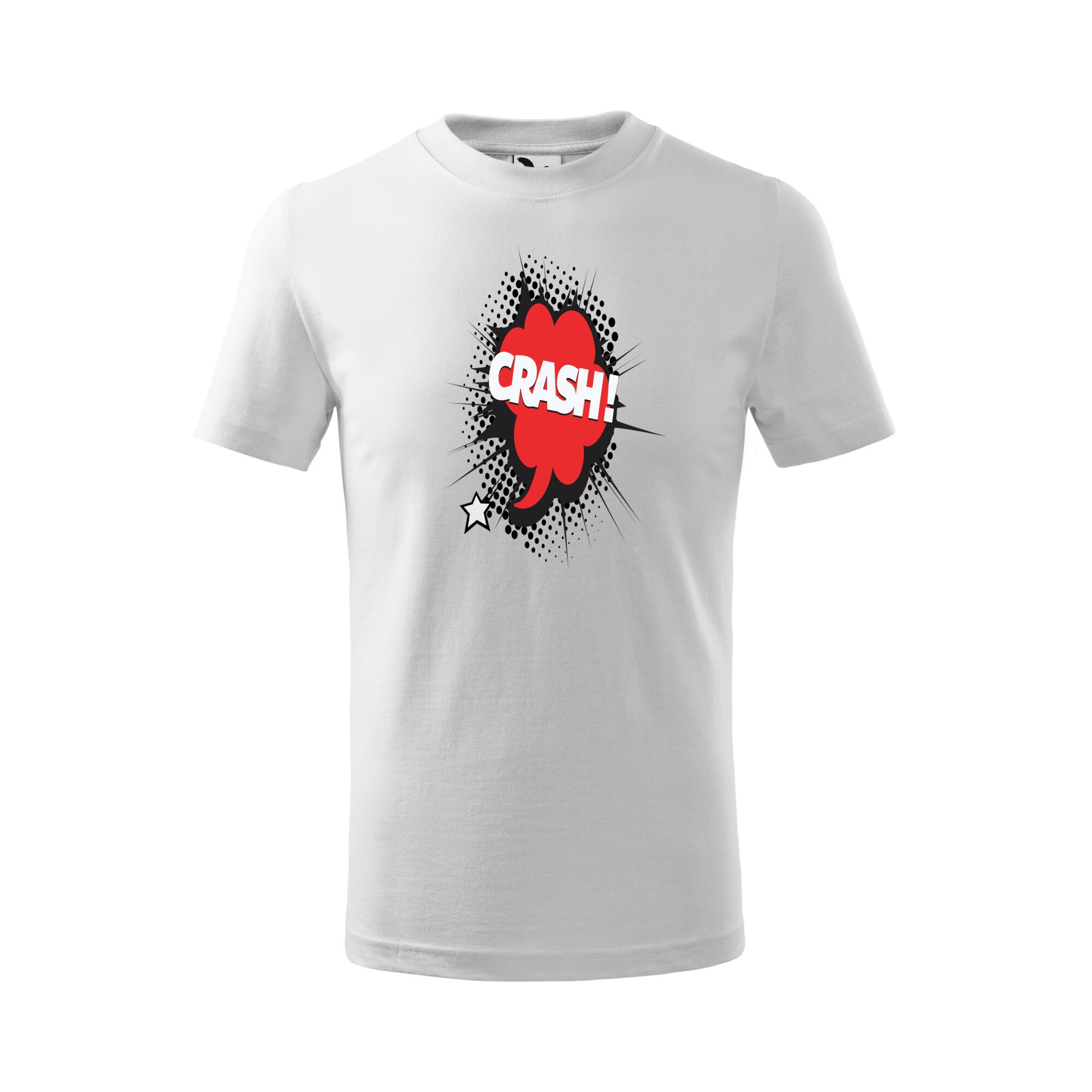 Tricou copii, Malfini, Comic Crash, Alb, 4 ani