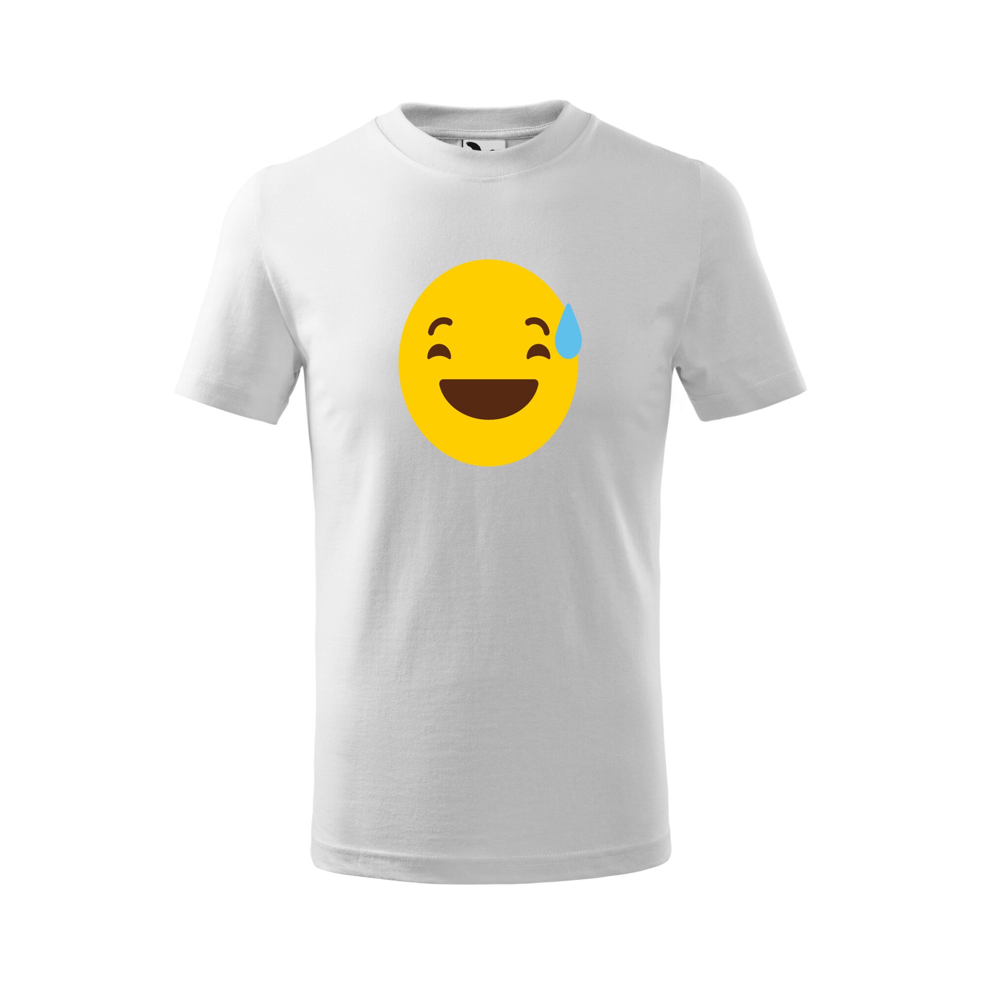 Tricou copii, Malfini, Emoji Not Feeling Weird Face, Alb, 4 ani