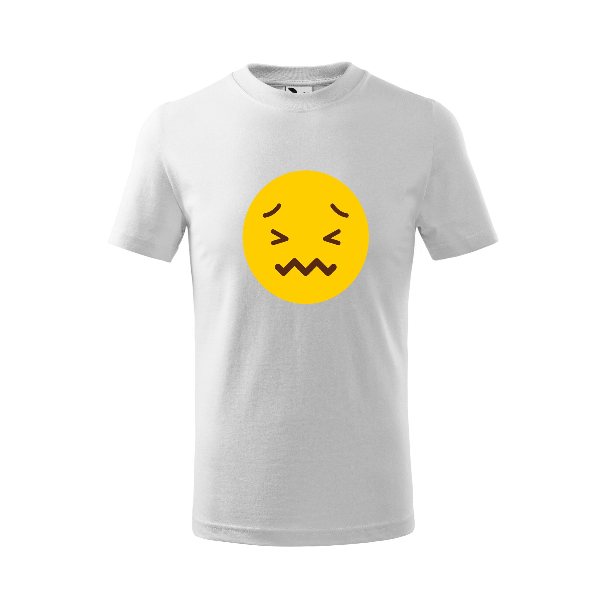 Tricou copii, Malfini, Emoji Not Feeling Good Face, Alb, 4 ani