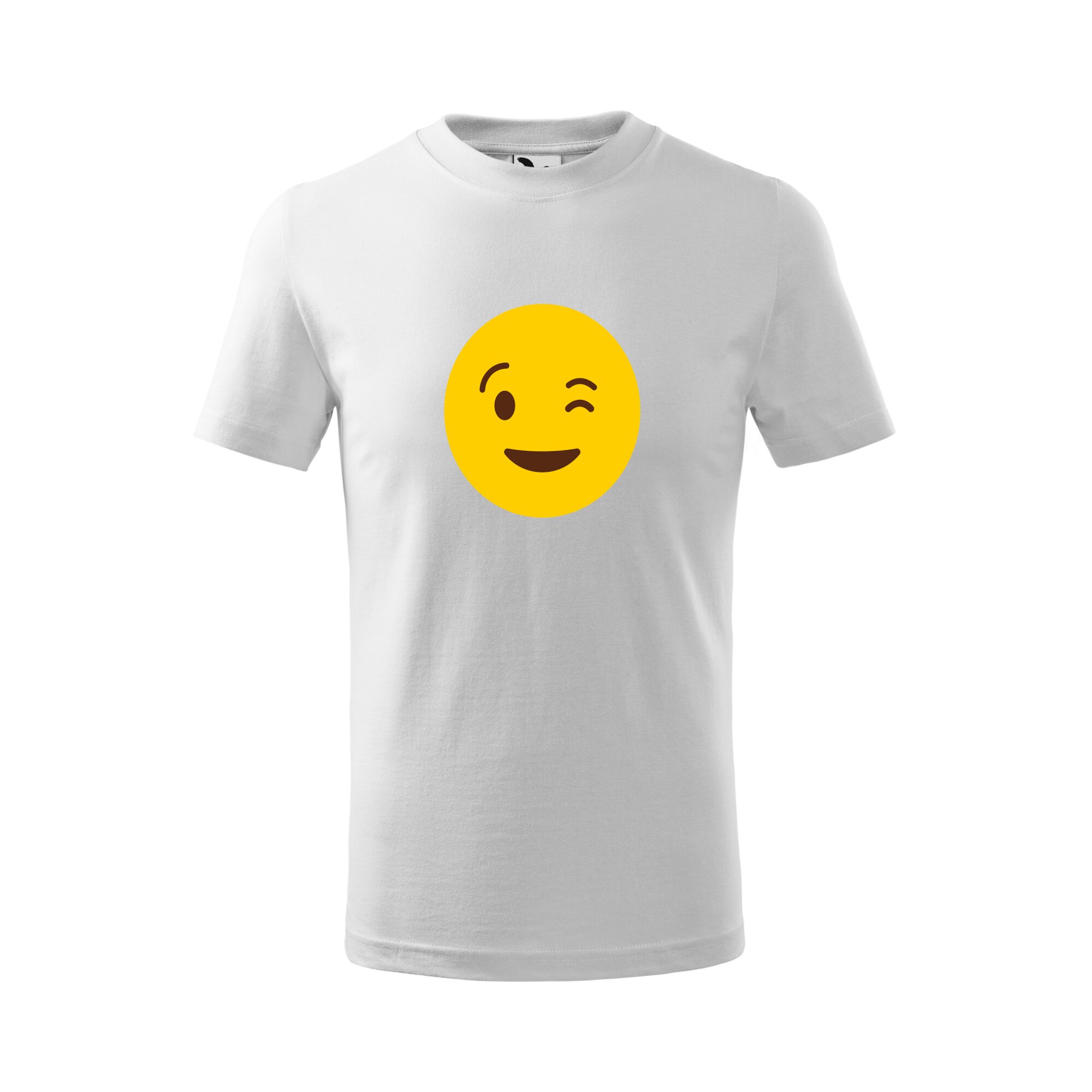 Tricou copii, Malfini, Emoji Ok Pal Face, Alb, 4 ani