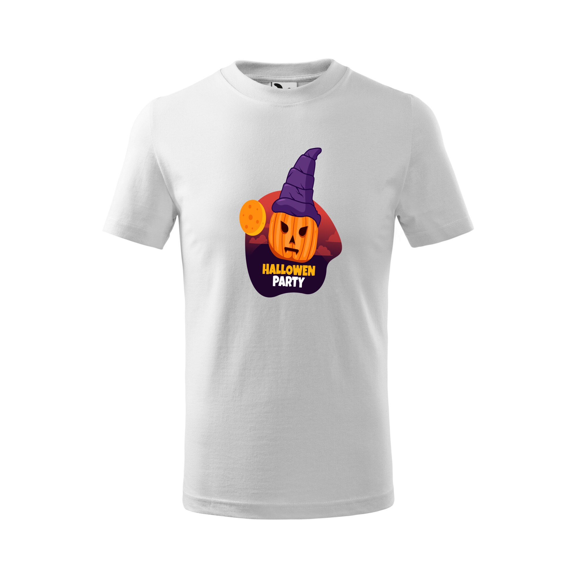 Tricou copii, Malfini, Halloween Party, Alb, 4 ani