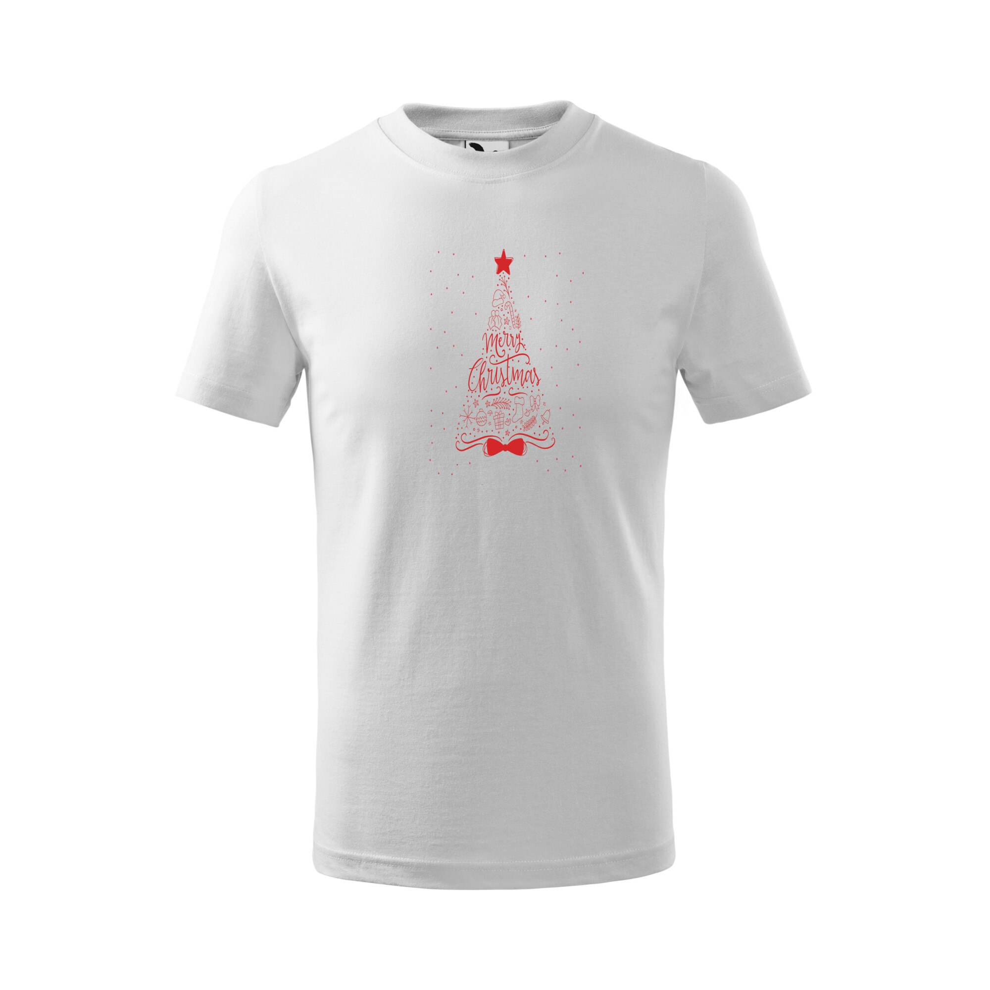 Tricou copii, Malfini, Christmas Tree, Alb, 4 ani