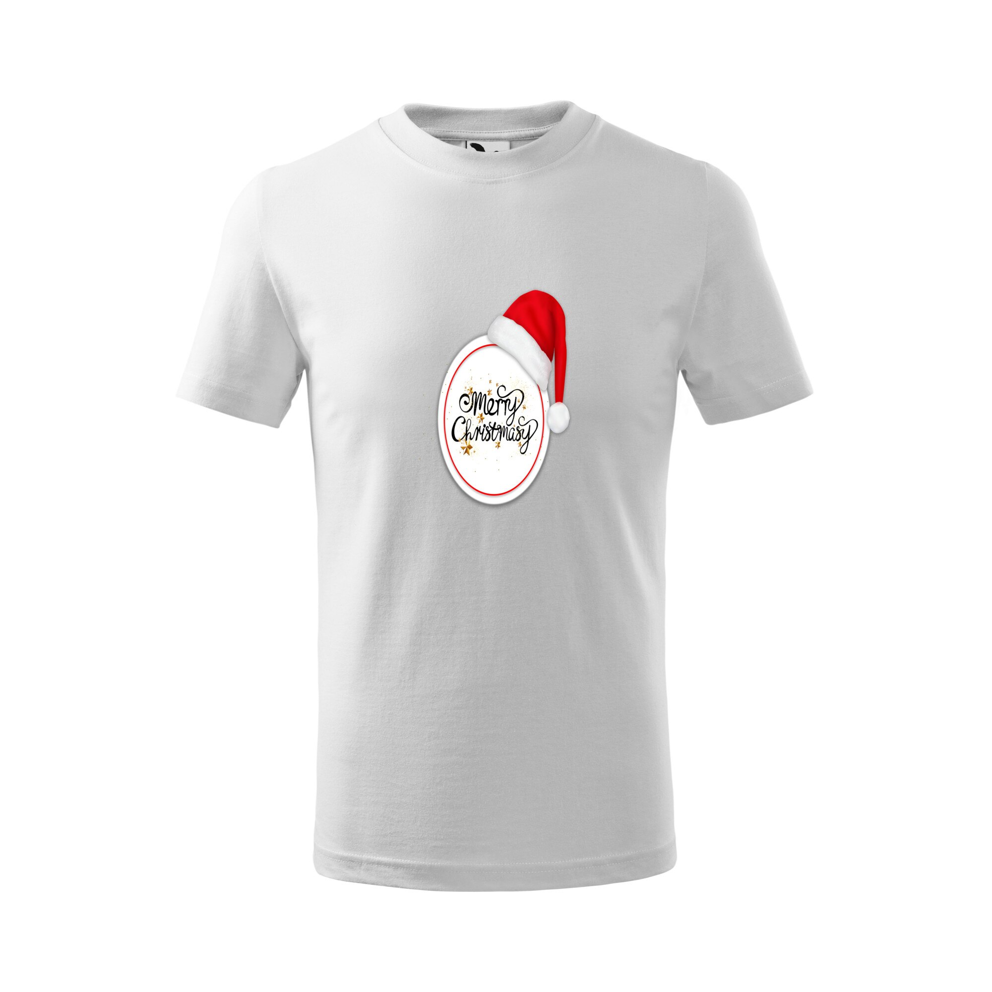 Tricou copii, Malfini, Merry Christmas Circle, Alb, 4 ani