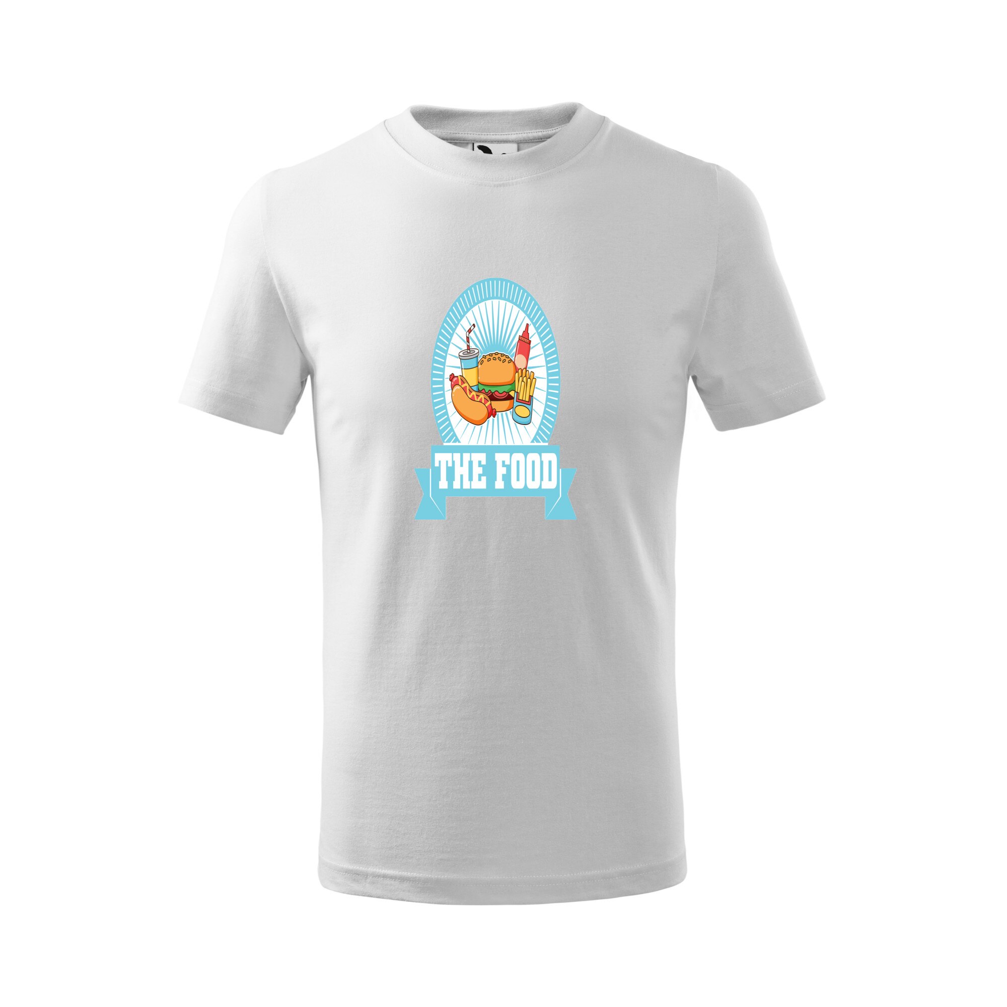 Tricou copii, Malfini, The Food, Alb, 4 ani