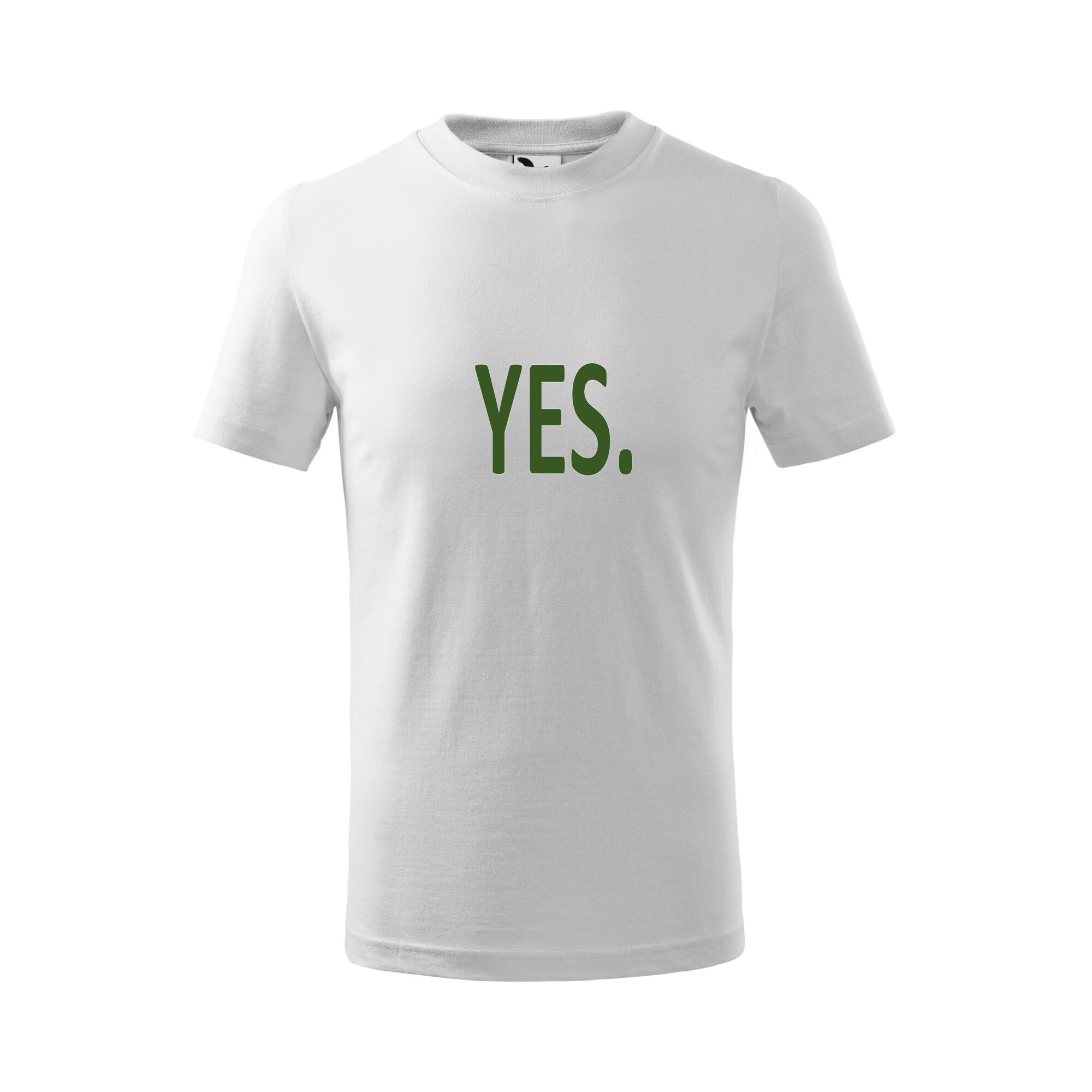 Tricou copii, Malfini, Yes, Alb, 4 ani