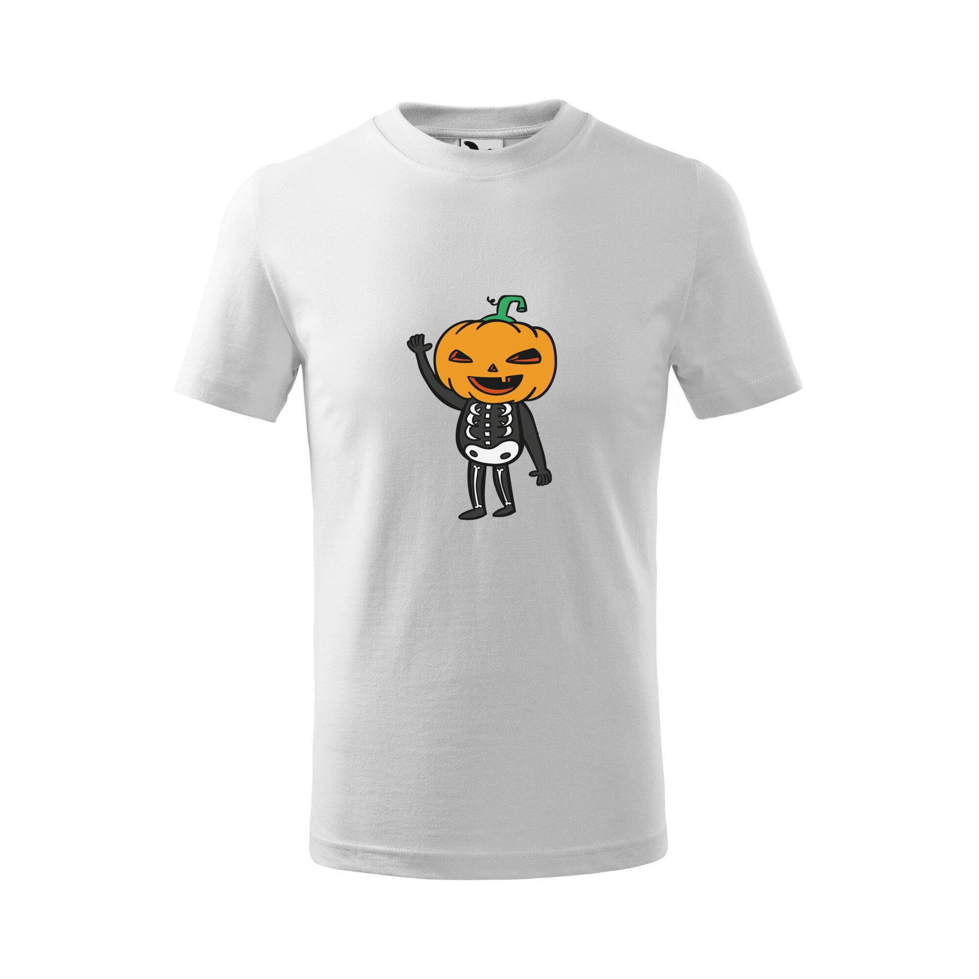 Tricou copii, Malfini, Skeleton Halloween, Alb, 4 ani