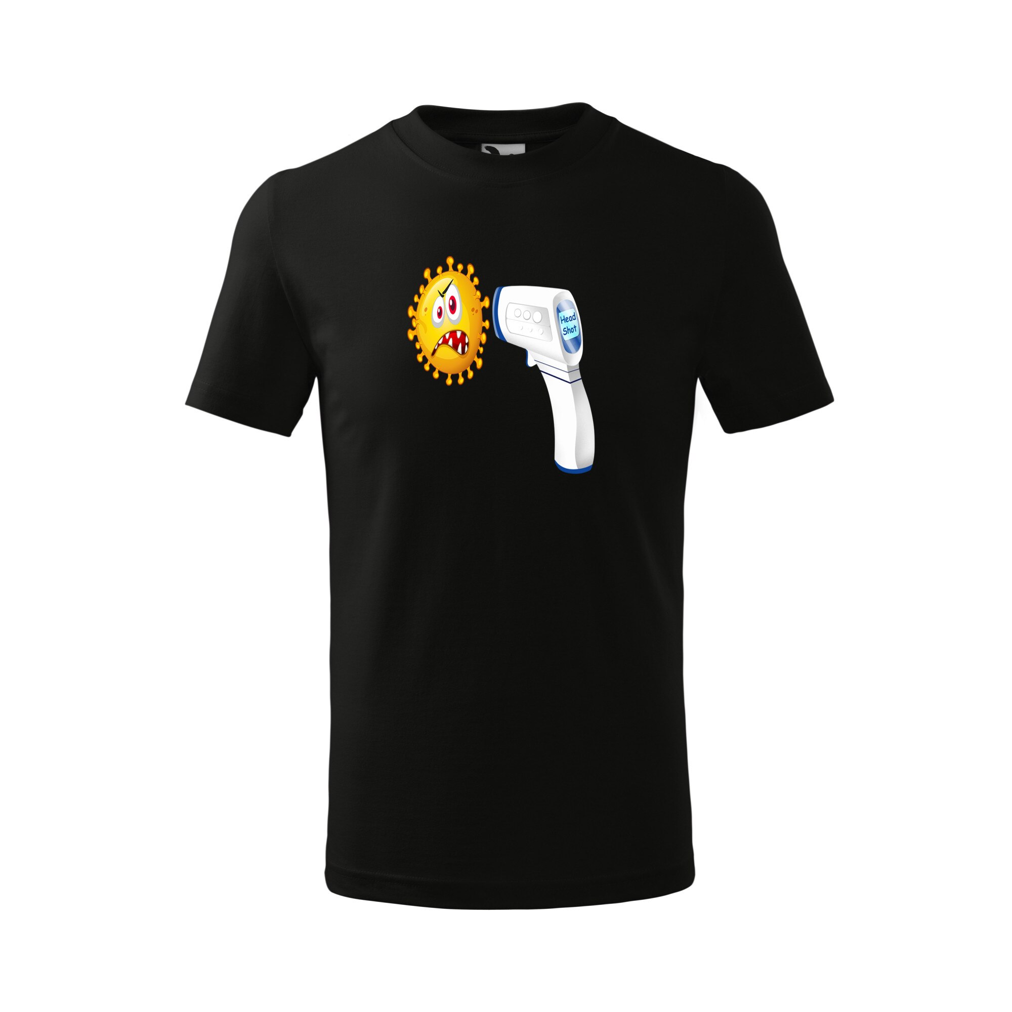 Tricou copii, Malfini, Headshot, Negru, 4 ani