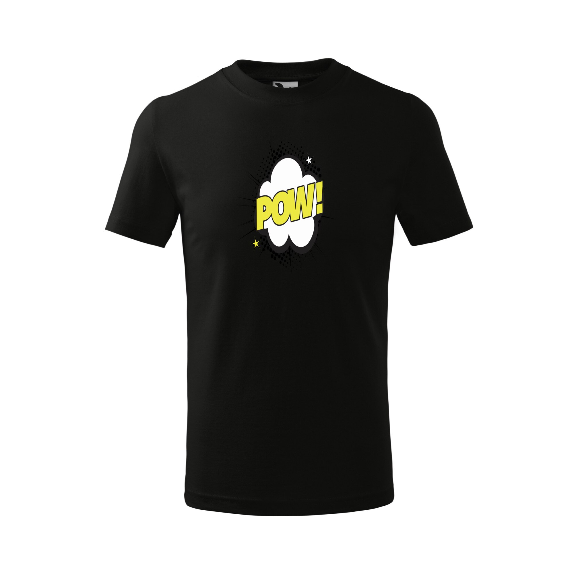 Tricou copii, Malfini, Comic Pow, Negru, 4 ani