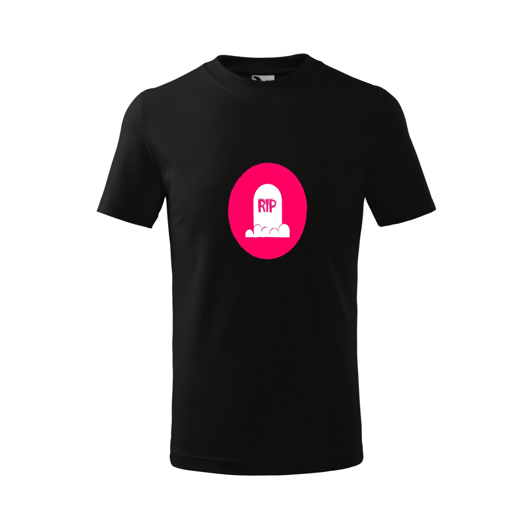 Tricou copii, Malfini, Rest in Peace Halloween, Negru, 4 ani