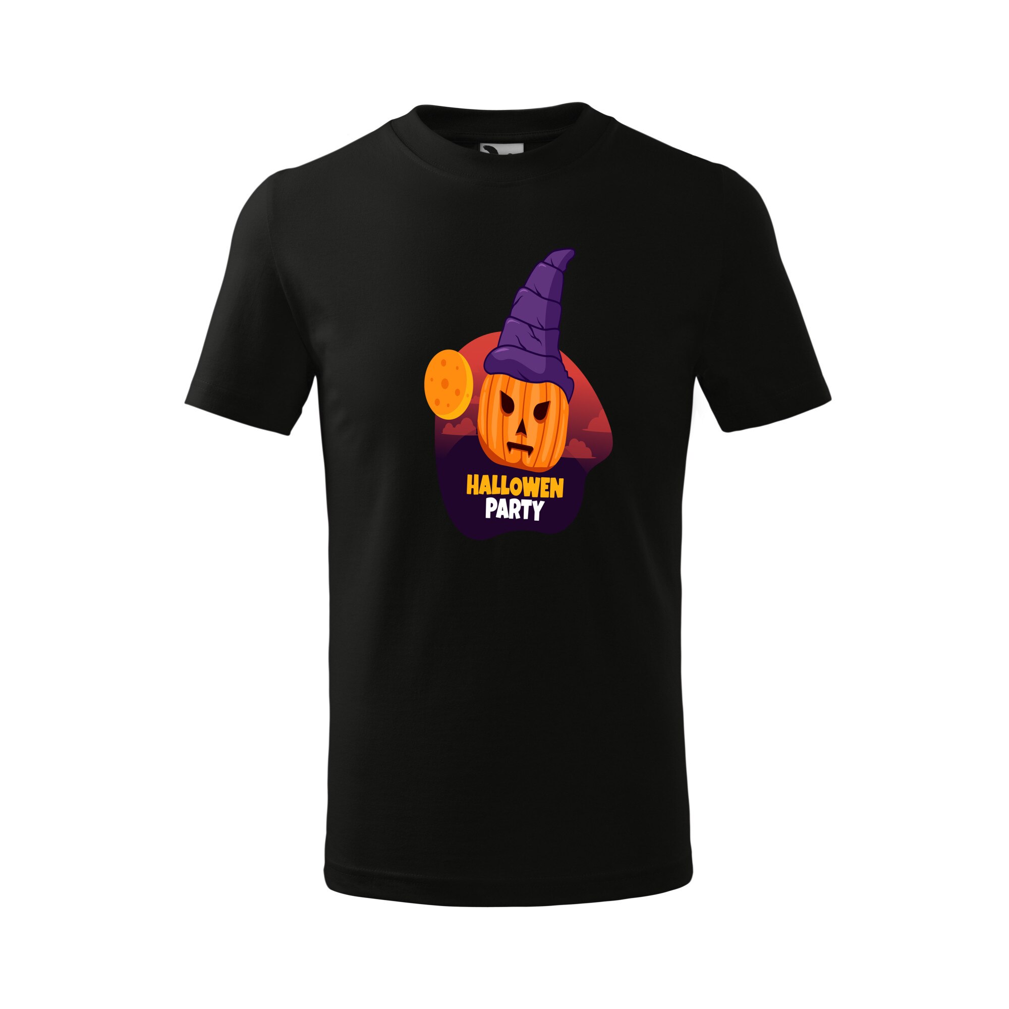 Tricou copii, Malfini, Halloween Party, Negru, 4 ani