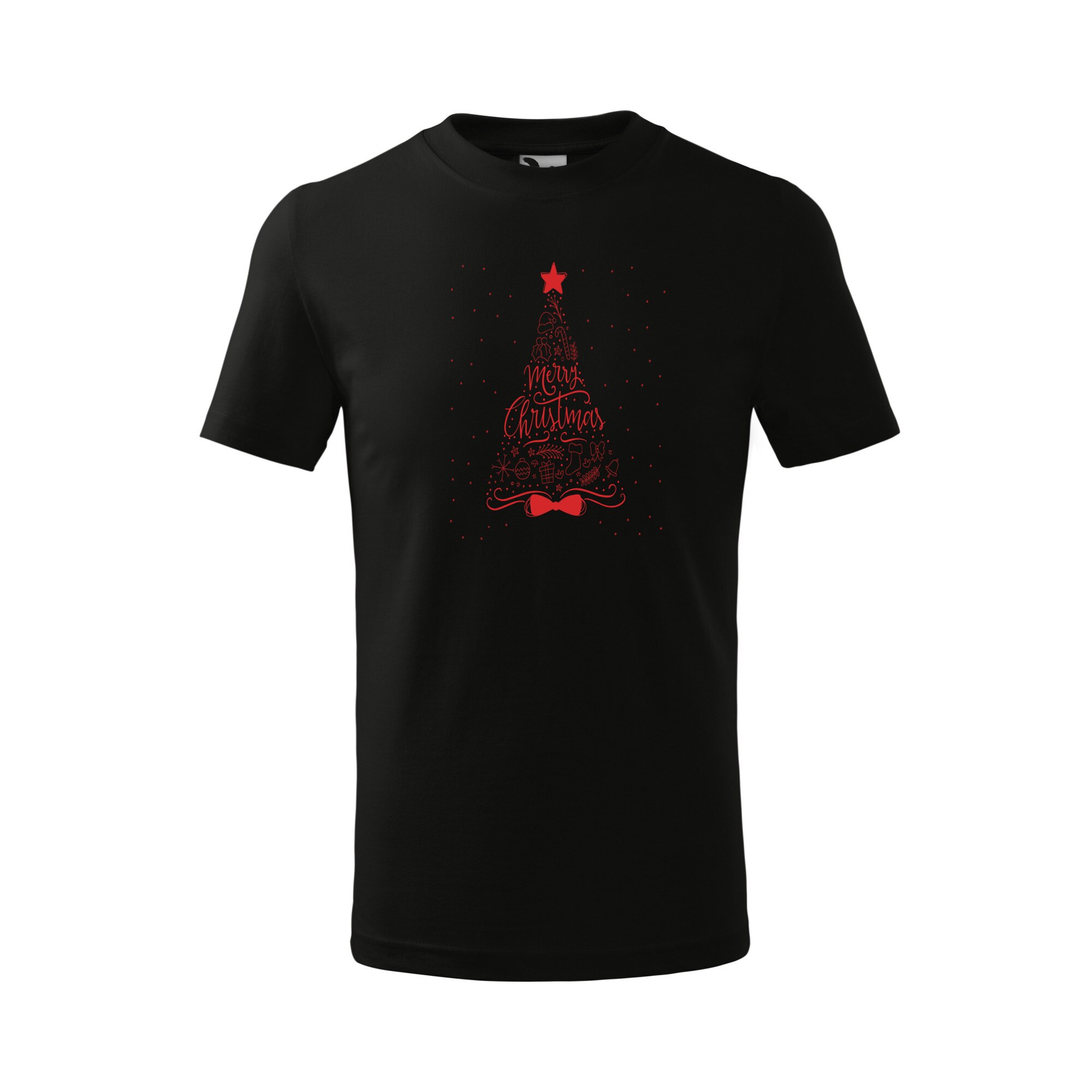 Tricou copii, Malfini, Christmas Tree, Negru, 4 ani