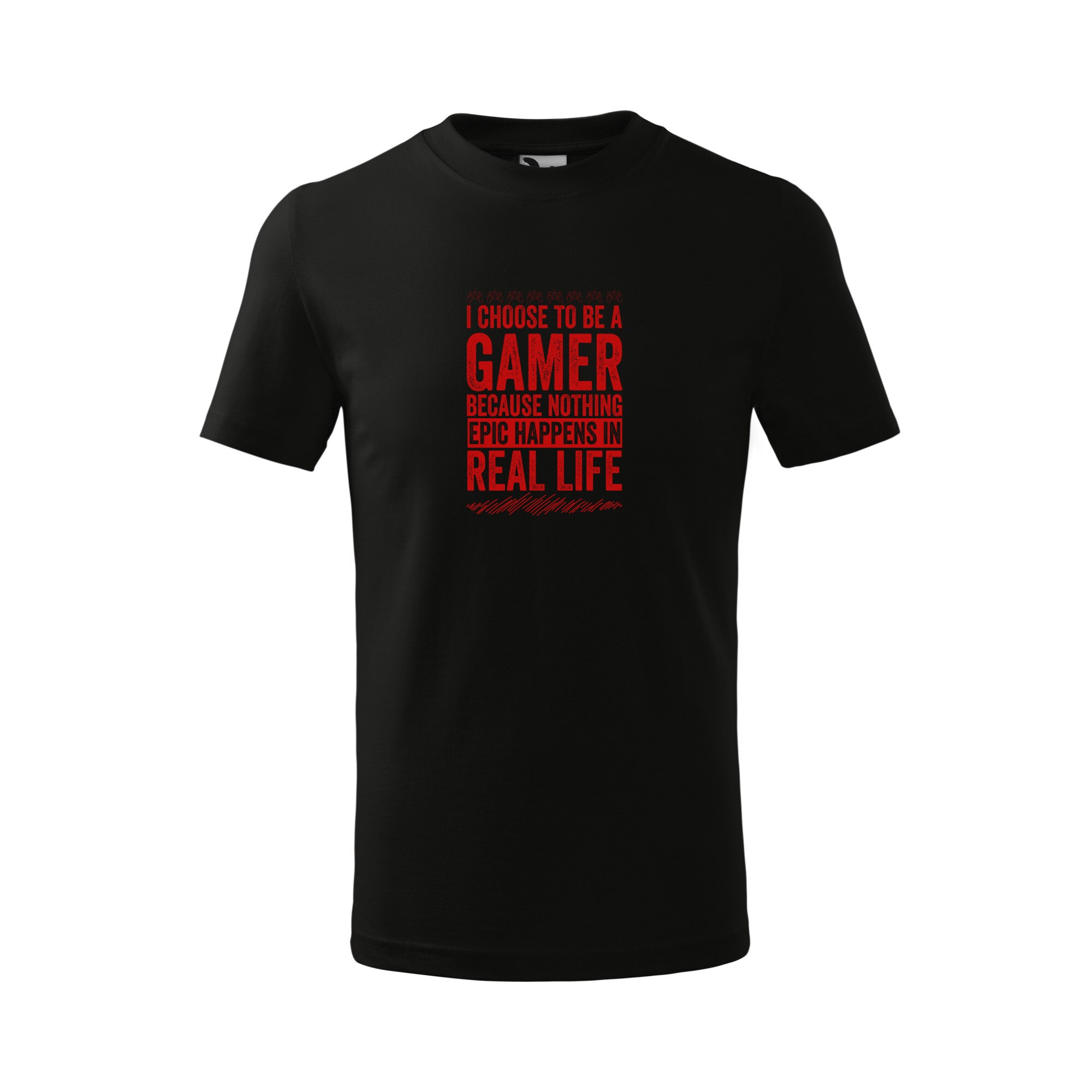 Tricou copii, Malfini, I am a gamer, Negru, 4 ani