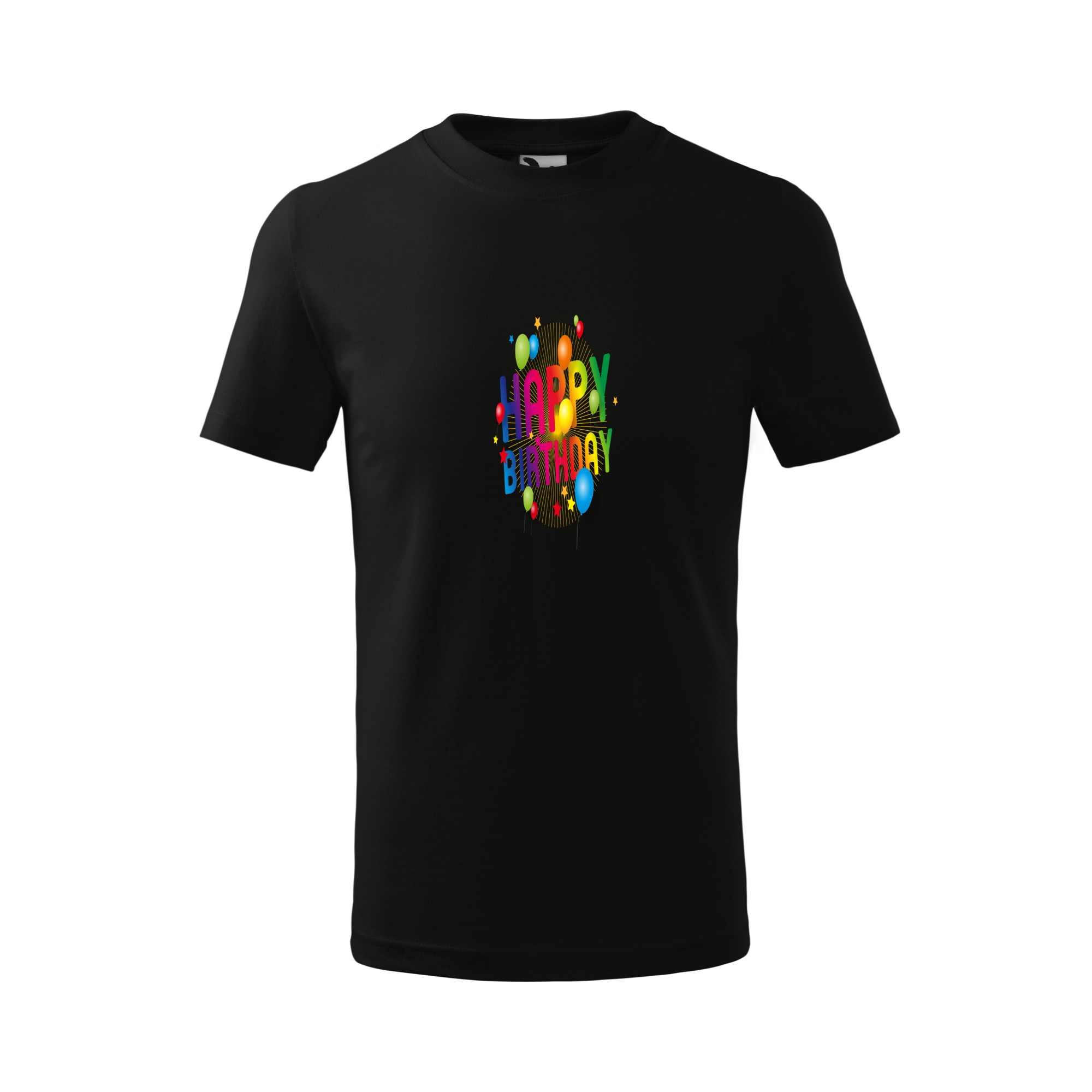 Tricou copii, Malfini, Happy Birthday, Negru, 4 ani