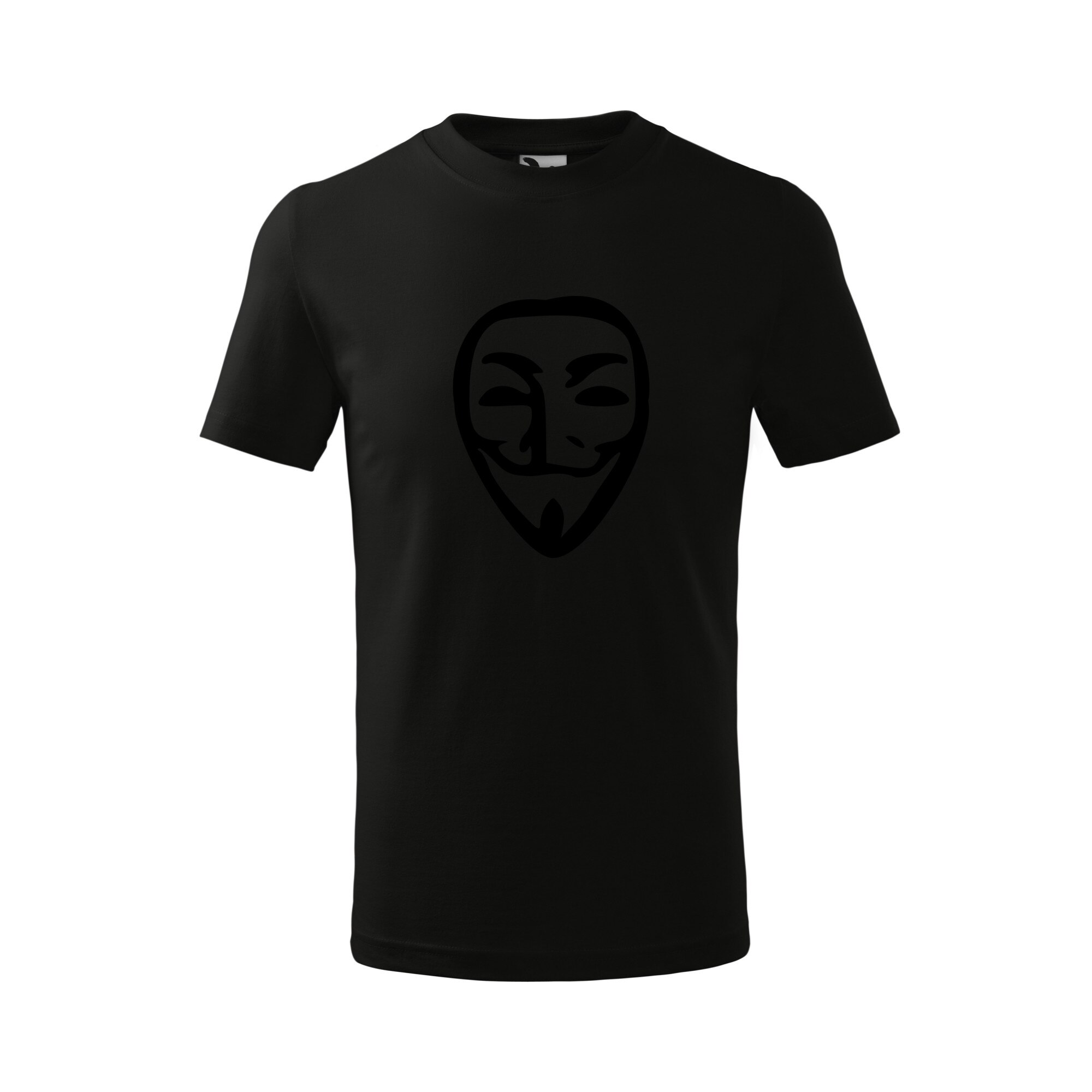 Tricou copii, Malfini, Anonymous, Negru, 4 ani