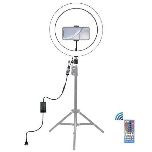 Lampa Circulara Vlogging Ring, Puluz, LED, RGB, Cold Shoe, 30 cm