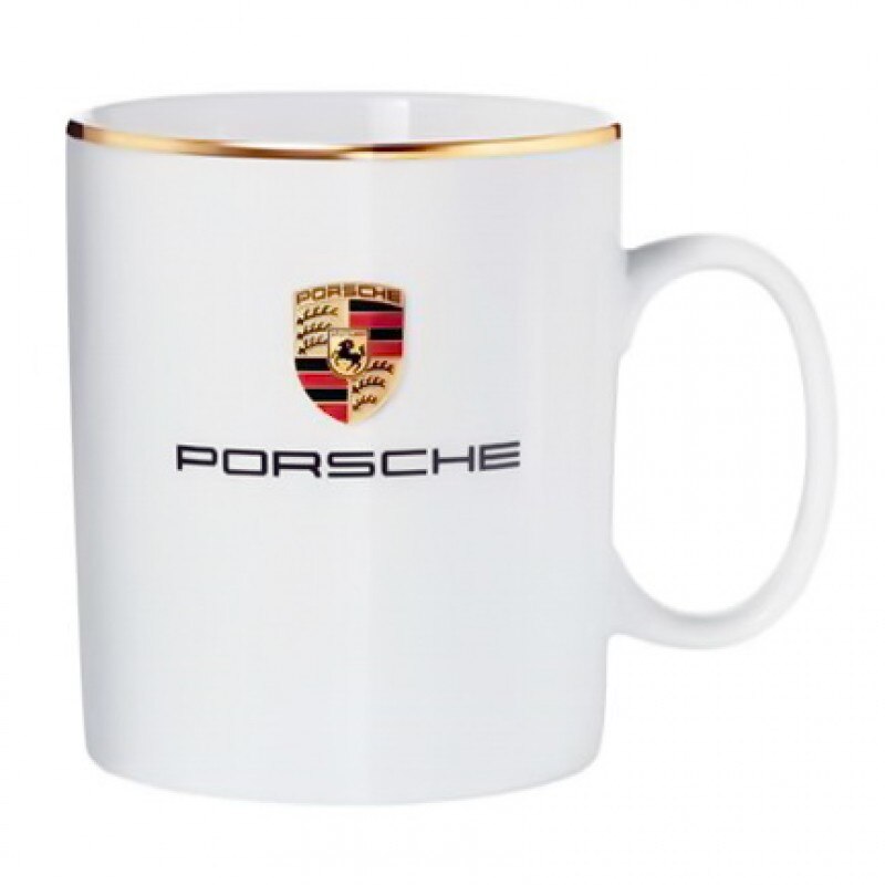 Cana ceramica Porsche, Portelan Alb, 400 ml