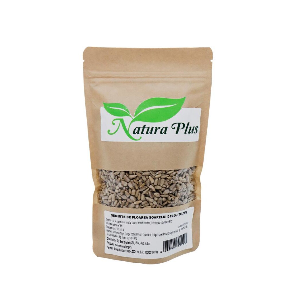 Seminte Floarea Soarelui crude 250 G Natura Plus