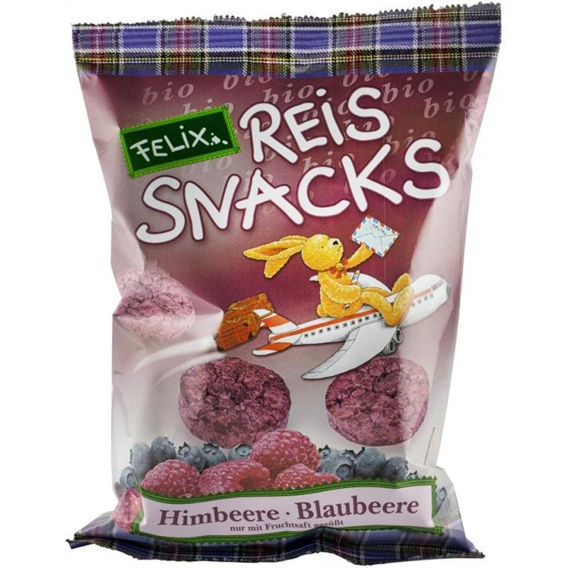 Mini Turte de Orez cu Zmeura si Coacaze Bio 50 grame Felix