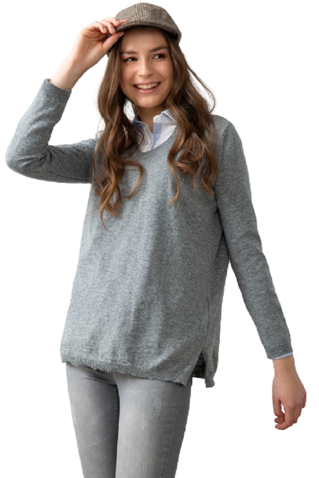 Pulover Dama, U.S. Polo Assn., G082SZ0TK.000.645456.VR015, Gri melange