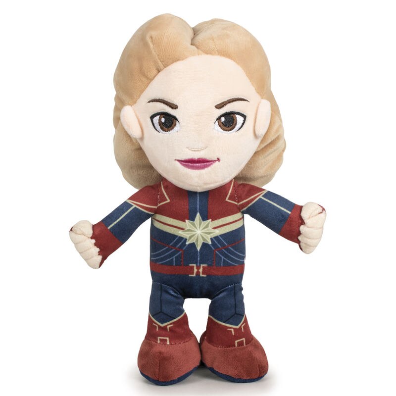 Jucarie de plus Marvel - Captain Marvel, multicolor, inaltime 32 cm