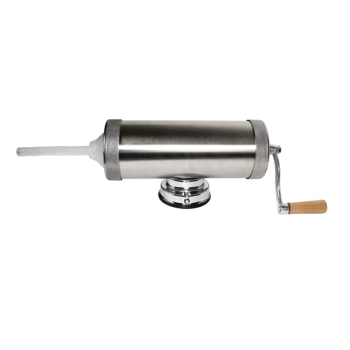 Aparat umplut carnati KY-2005S, inox alimentar, 3 palnii, masina manuala cu ventuza, 2.5Kg