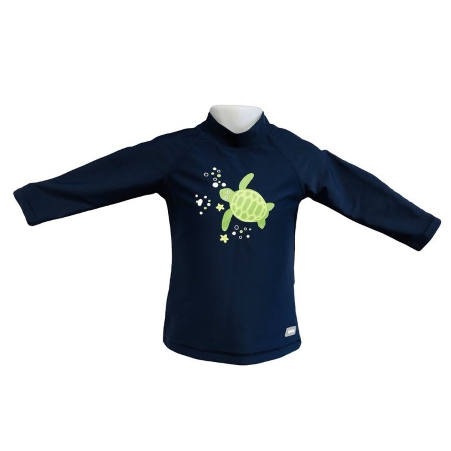 Bluza maneca lunga, Anti-iritatii, Protectie UV UPF50+, Navy/Verde, Marime 120 cm