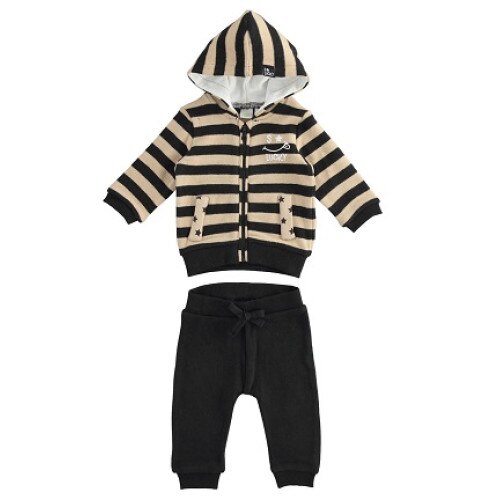 Compleu baiat, Ido, maro cu negru, in dungi