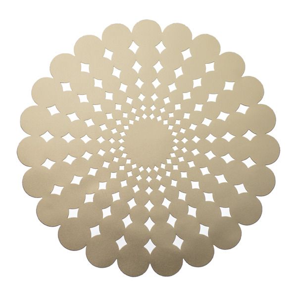 Suport farfurii rotund PVC auriu Glamour