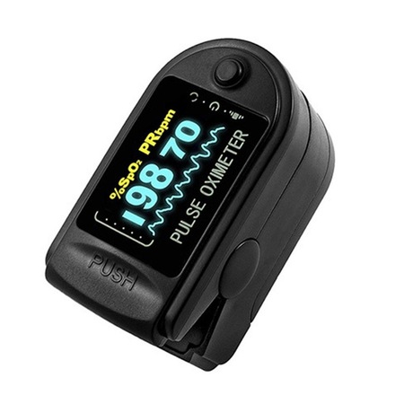 Pulsoximetru Negru,URB-02 puls 30-250 bpm, afisare SpO2, PR, bara Puls ...