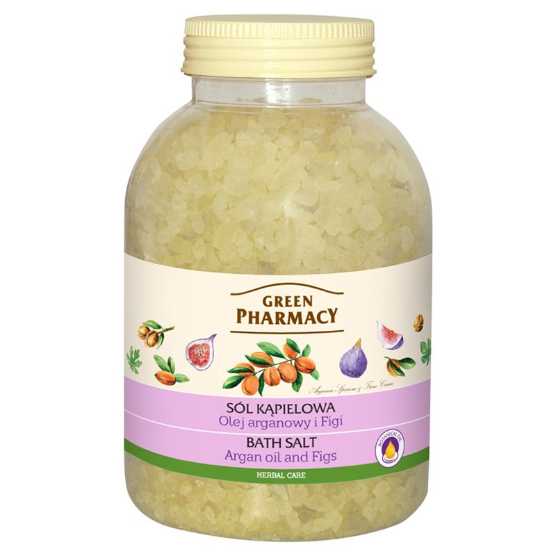 Sare de baie Green Pharmacy cu ulei de argan si smochine 1300 ml