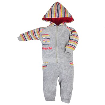 Compleu 2 piese pentru bebelusi Koala Baby Club 3971R, Gri, 62 cm Compleu 2 piese pentru bebelusi Koala Baby Club 3971R, Gri, 62 cm