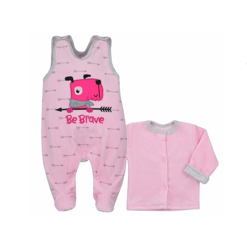 Compleu 2 piese pentru fete Koala Strzalka 04-876RZ, Roz