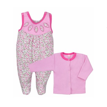 Compleu 2 piese salopeta si bluza pentru fete Koala Laczka 2929RZ, Roz Compleu 2 piese salopeta si bluza pentru fete Koala Laczka 2929RZ, Roz