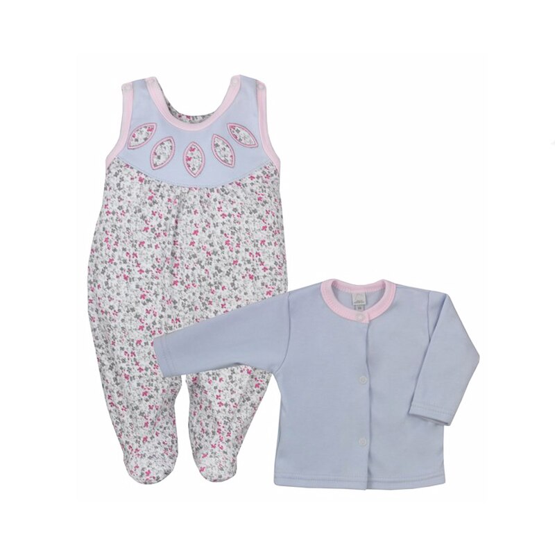 Compleu 2 piese salopeta si bluza pentru fete Koala Laczka 2929AL, Albastru