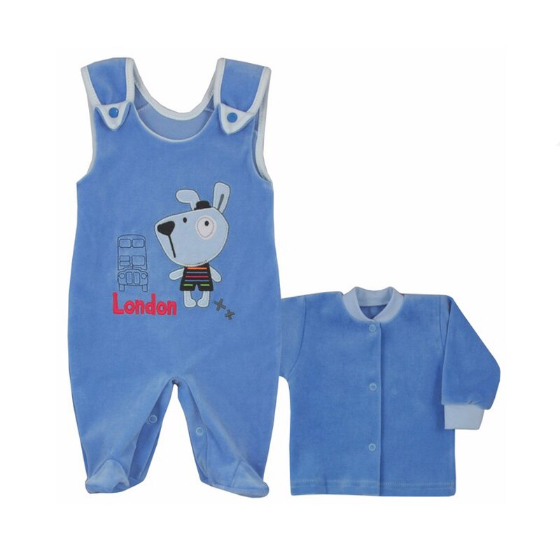 Compleu 2 piese pentru baieti Koala Dookola Swiata 05-091AL, Albastru, 80 cm