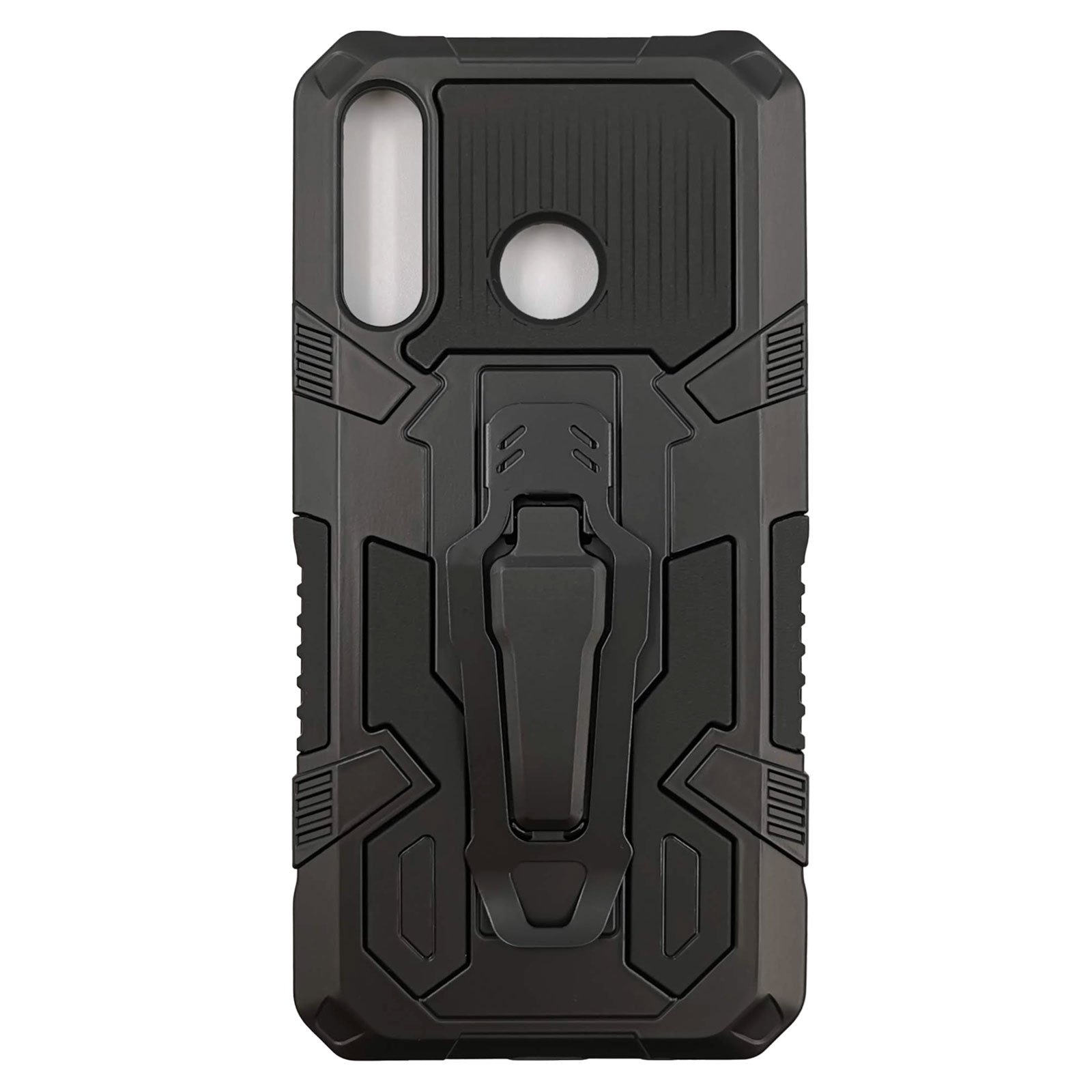 Husa Huawei P30 Lite model Dual Thunder Armor cu Suport , Antisoc, Silicon+PC, Viceversa Negru