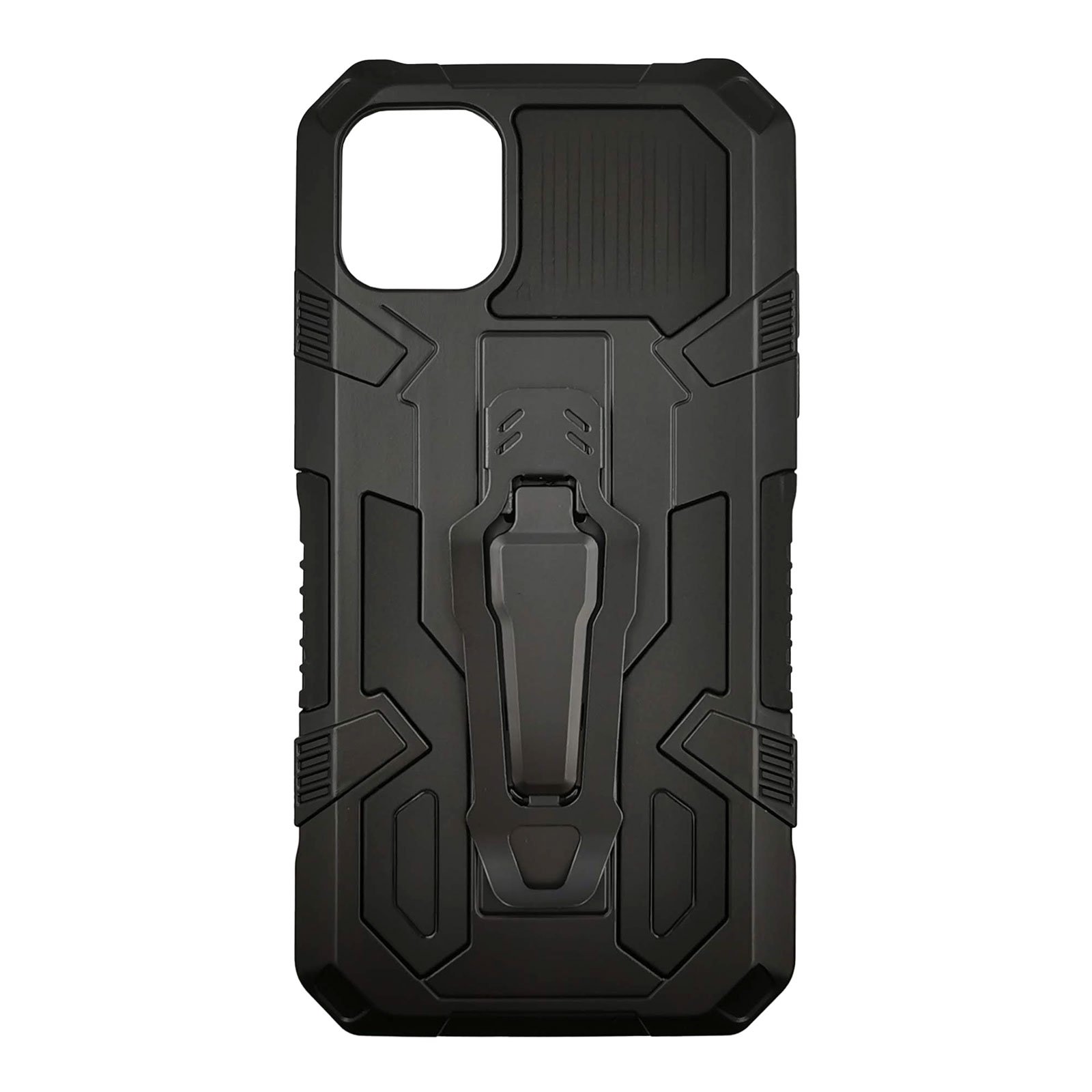 Husa Apple iPhone 11 model Dual Thunder Armor cu Suport , Antisoc, Silicon+PC, Viceversa Negru