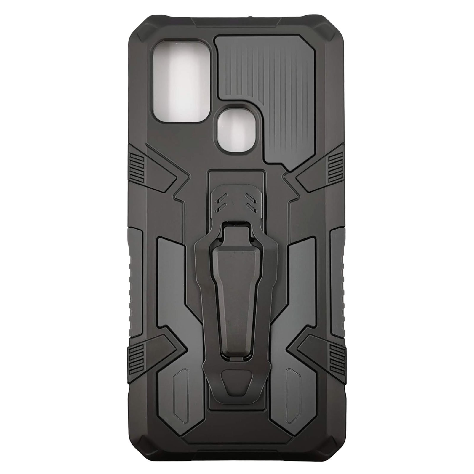 Husa Samsung Galaxy A21s model Dual Thunder Armor cu Suport , Antisoc, Silicon+PC, Viceversa Gri