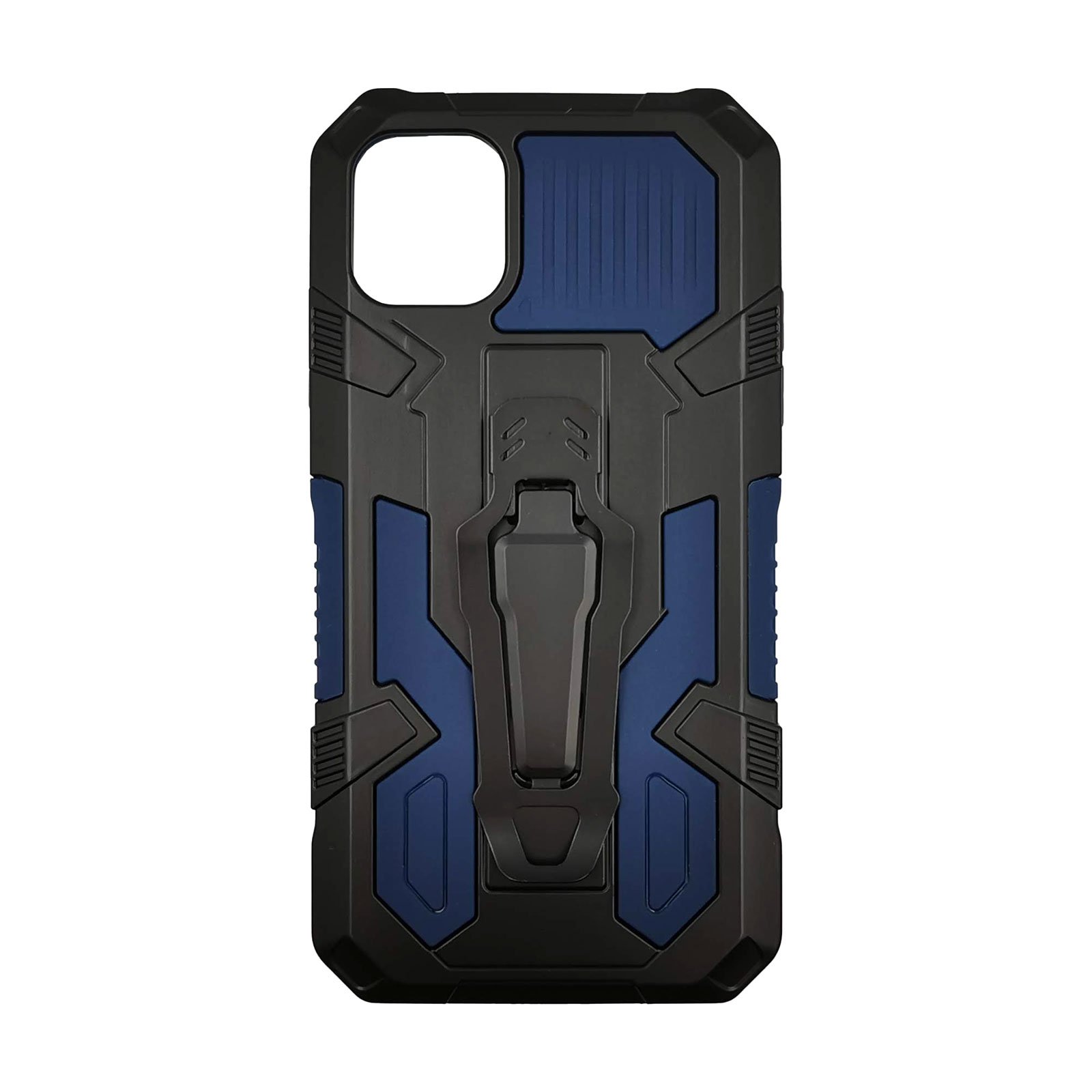 Husa Apple iPhone 11 model Dual Thunder Armor cu Suport , Antisoc, Silicon+PC, Viceversa Albastru