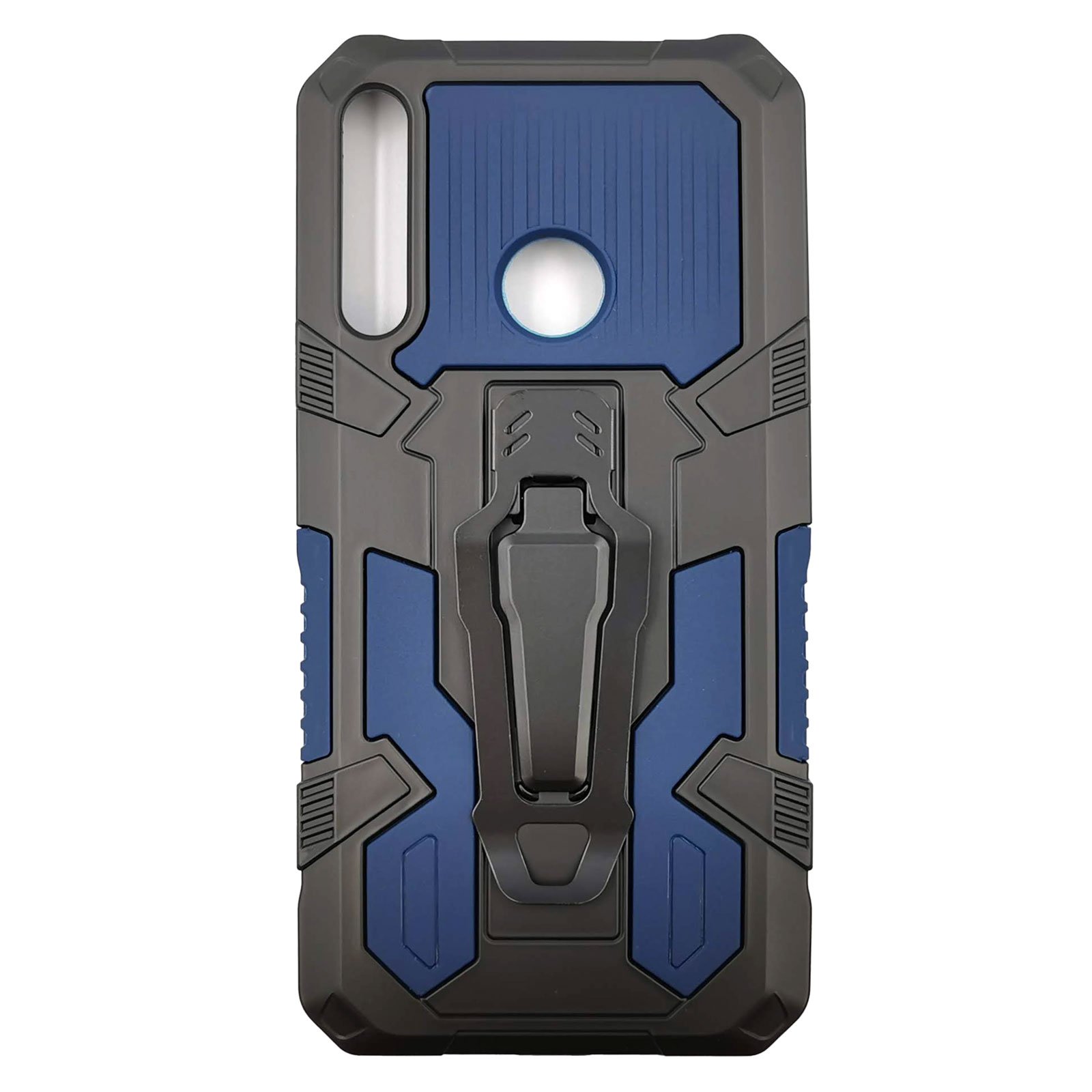 Husa Huawei P40 Lite E model Dual Thunder Armor cu Suport , Antisoc, Silicon+PC, Viceversa Albastru