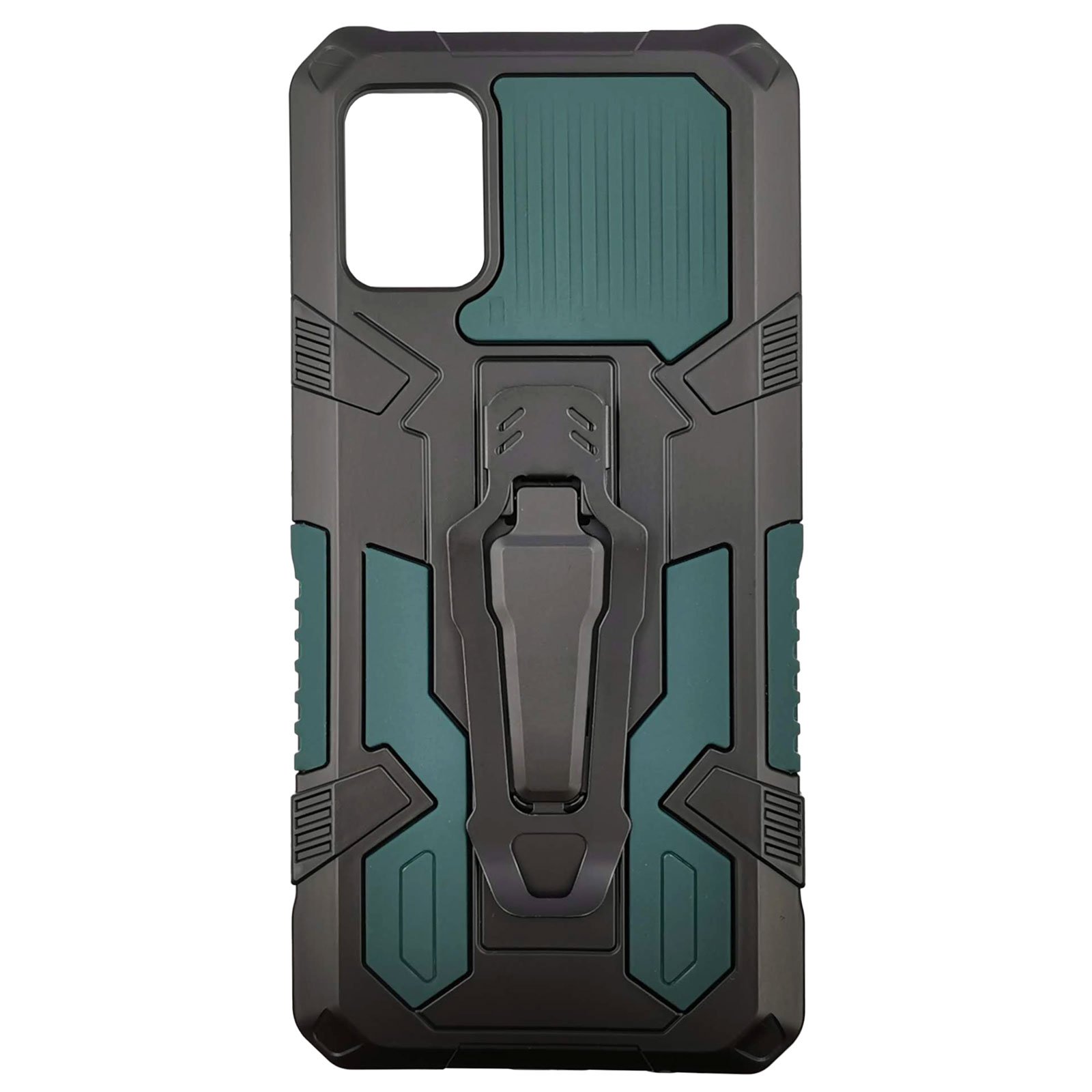 Husa Samsung Galaxy A51 model Dual Thunder Armor cu Suport , Antisoc, Silicon+PC, Viceversa Verde