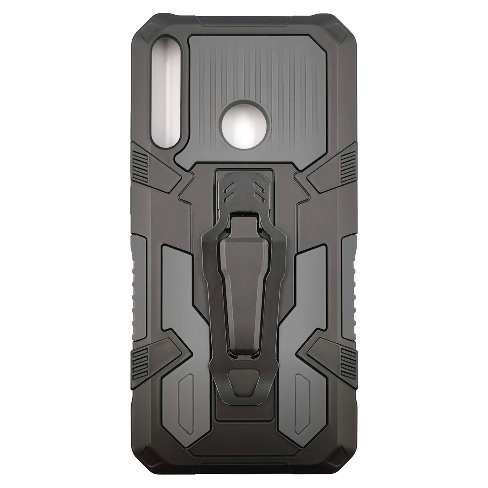 Husa Huawei P40 Lite E model Dual Thunder Armor cu Suport , Antisoc, Silicon+PC, Viceversa Gri