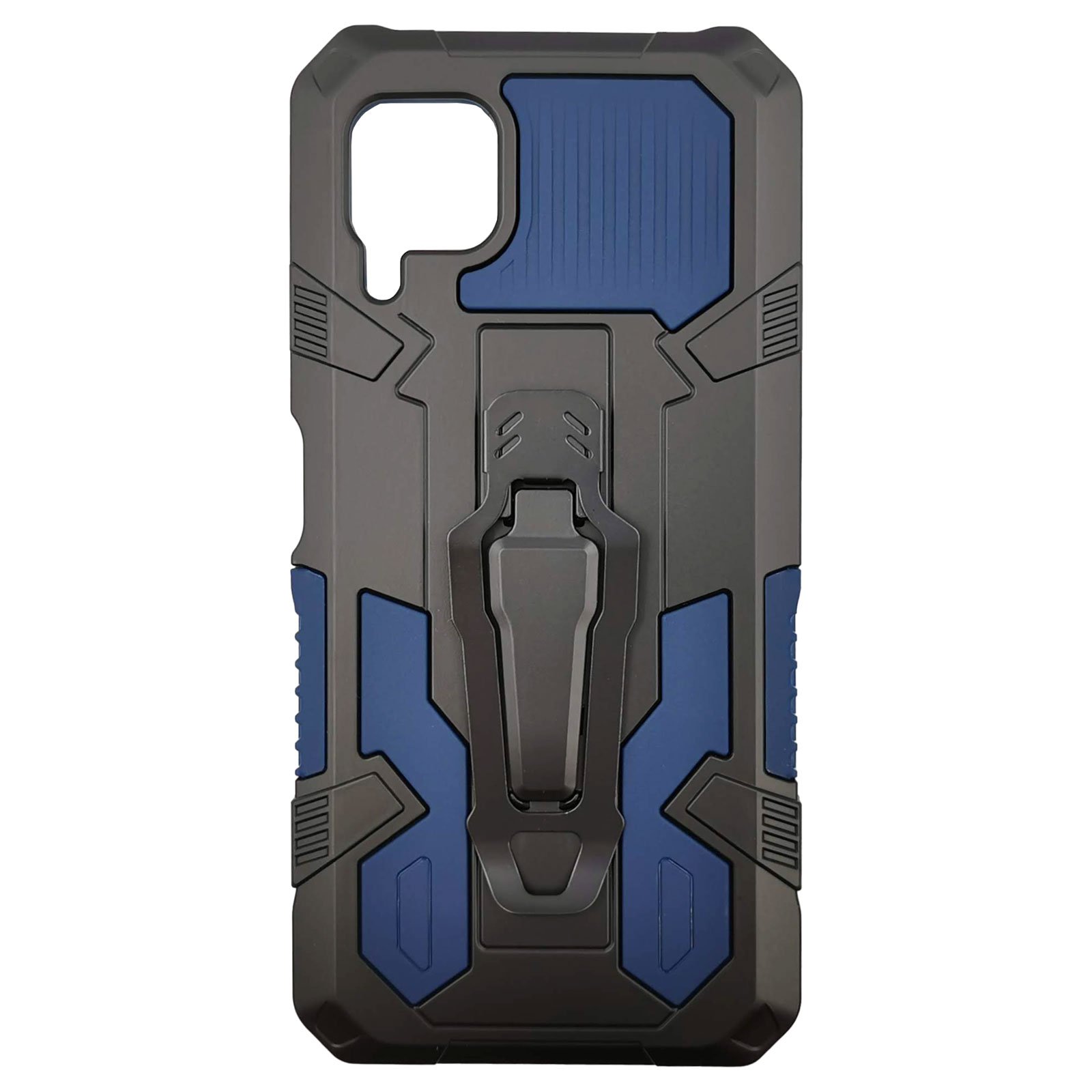 Husa Huawei P40 Lite model Dual Thunder Armor cu Suport , Antisoc, Silicon+PC, Viceversa Albastru