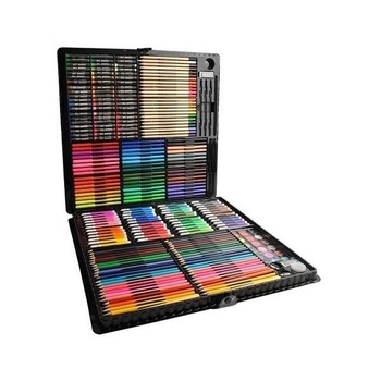 Set pentru pictura 258 piese cu geanta inclusa , Iso Trade, Negru Set pentru pictura 258 piese cu geanta inclusa , Iso Trade, Negru