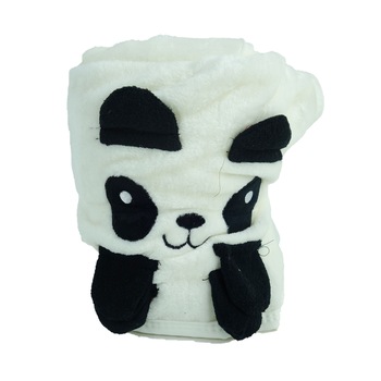 Paturica pentru bebelus cocolino cu animal, model panda, 95 cm Paturica pentru bebelus cocolino cu animal, model panda, 95 cm
