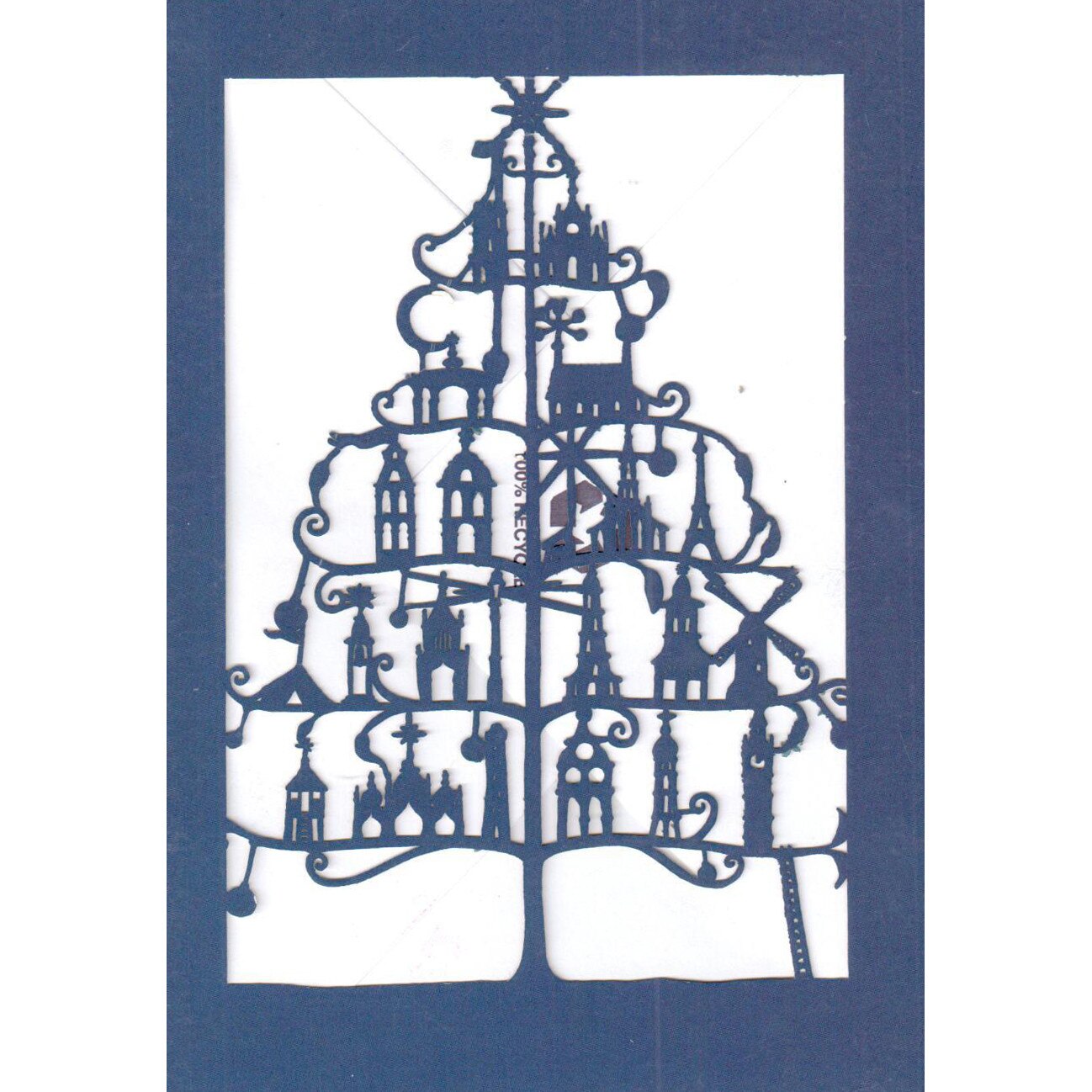 Felicitare - Xmas / Architectural Tree, Multicolor, Standard, Carton